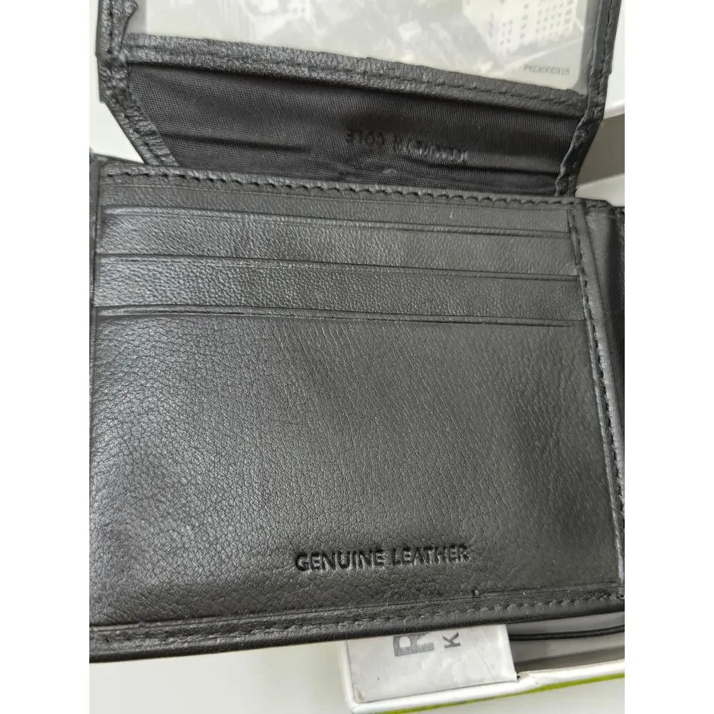 NEW Kenneth Cole Reaction Men's Genuine Leather Flip Wing Wallet